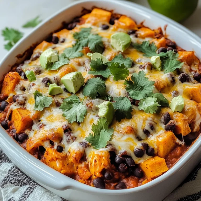 Sweet Potato and Black Bean Enchilada Casserole: A Hearty…