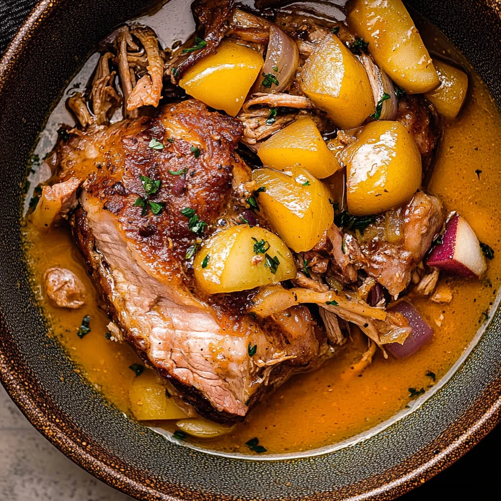 Apple Cider Braised Pork Shoulder: Tender and Sweet Delight