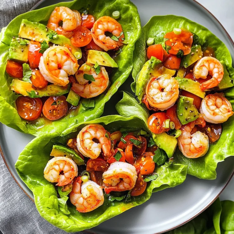 Avocado & Shrimp Lettuce Wraps: Fresh and Flavorful Delight