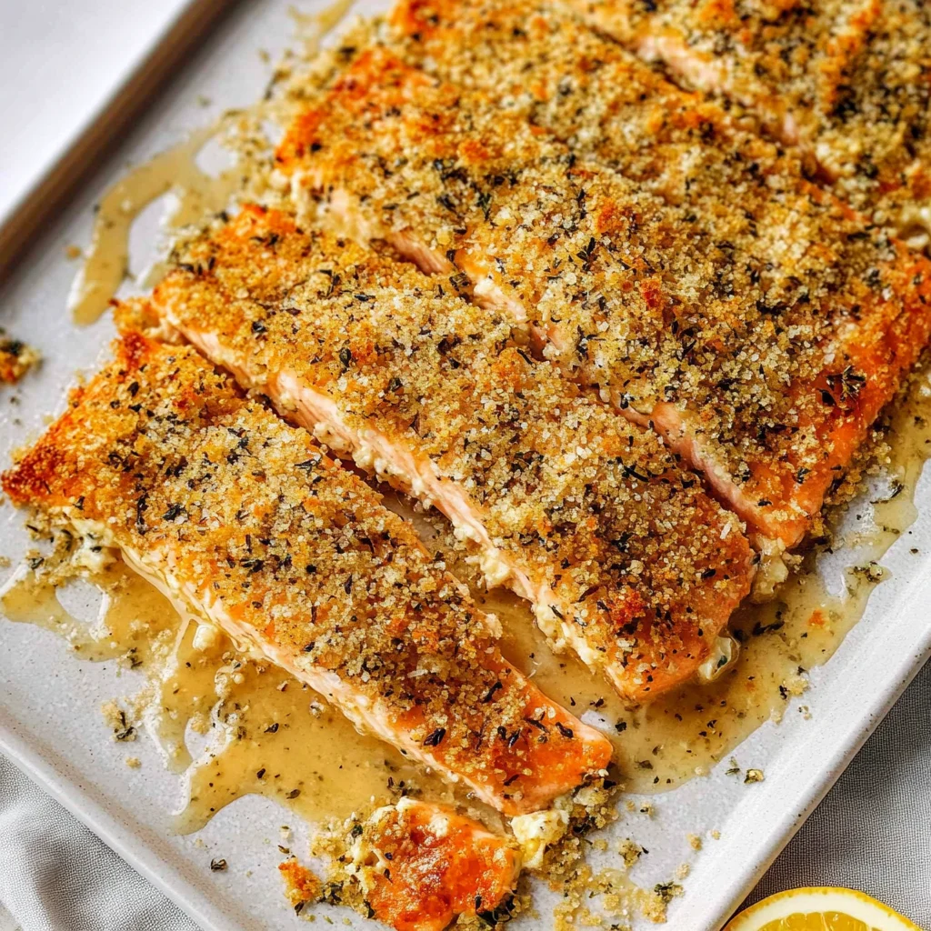 Baked Salmon with Mayo and Parmesan Herb Crust: Irresisti…