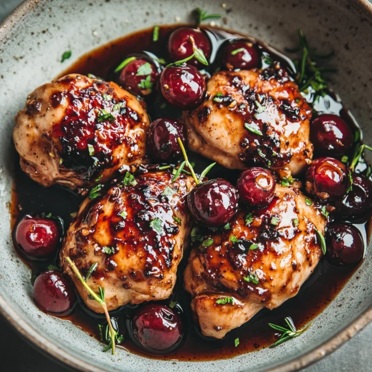 Cherry Balsamic Glazed Chicken: Sweet and Tangy Delight