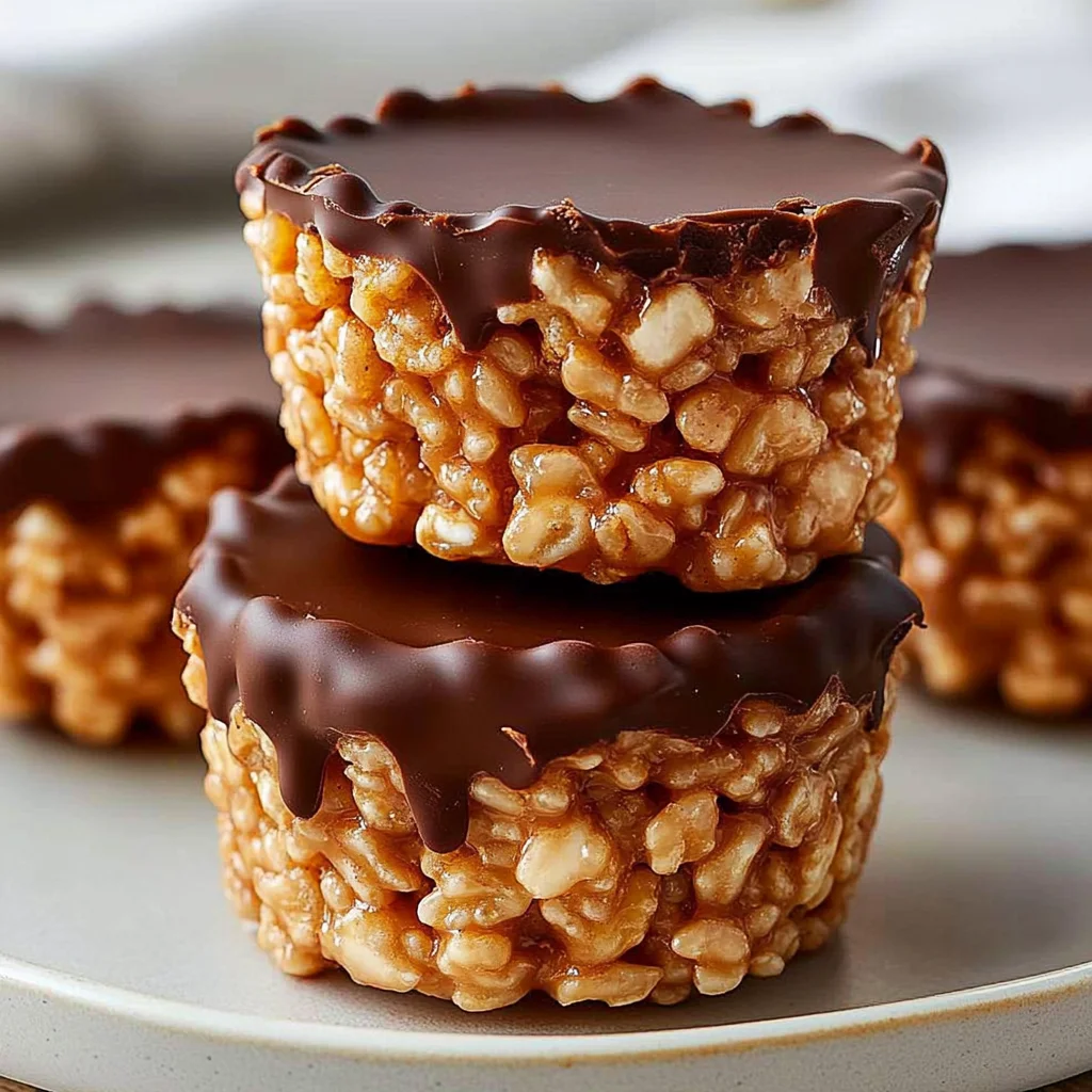 Chocolate Peanut Butter Rice Krispie Cups: Sweetly Addictive