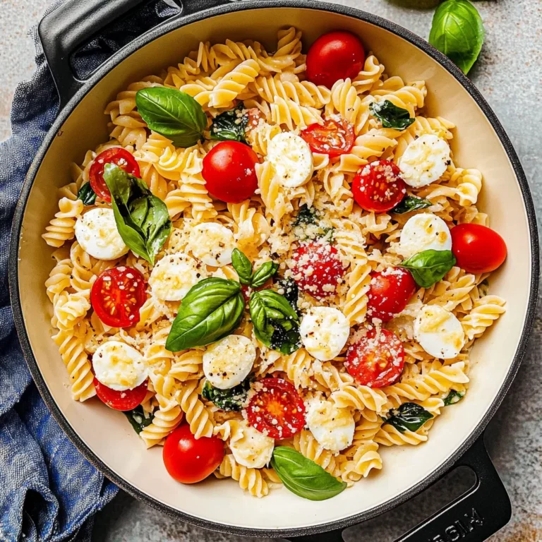 Creamy Caprese Pasta Salad: Fresh and Flavorful Delight