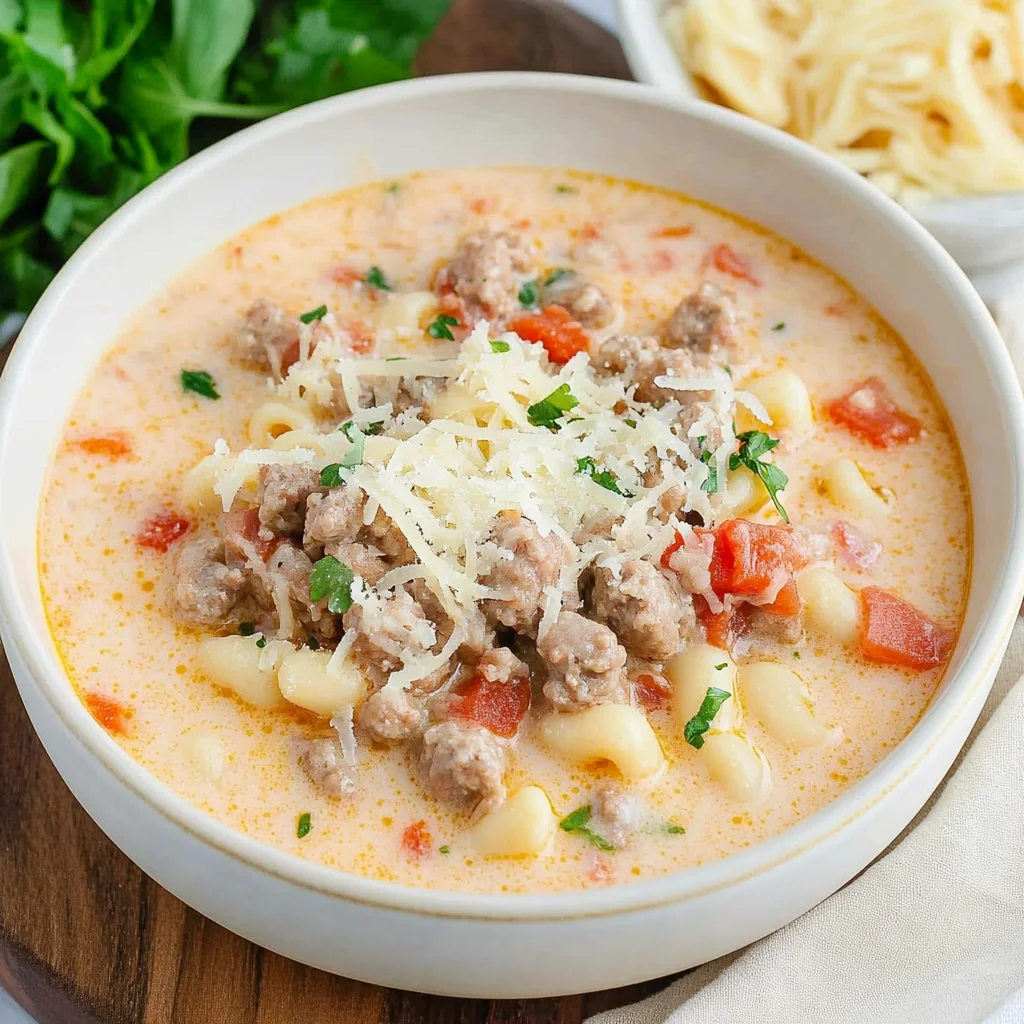 Creamy Parmesan Italian Sausage Soup: Cozy and Delicious