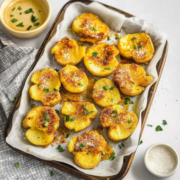 Crispy Baked Smashed Potatoes with Garlic & Parmesan: Irr…