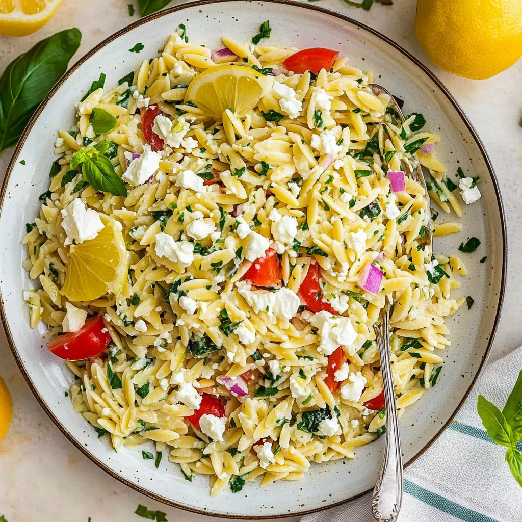 Easy Lemon Orzo Salad with Feta: Bright and Refreshing De…