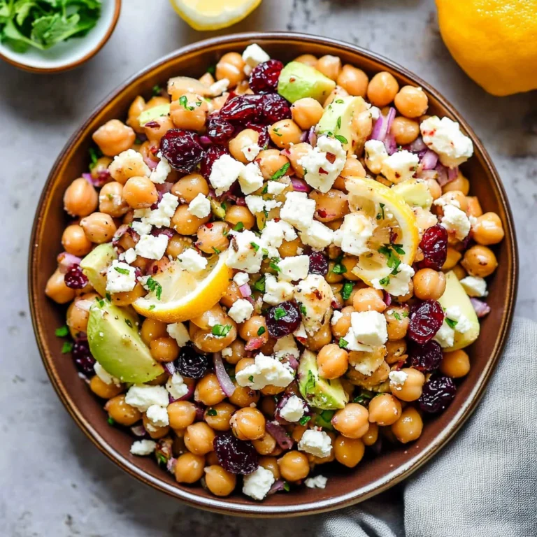 Feta & Cranberry Chickpeas with Lemon Vinaigrette: Zesty …