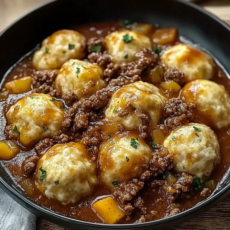 Hearty Ground Beef and Dumplings: Perfect Dinner Delight