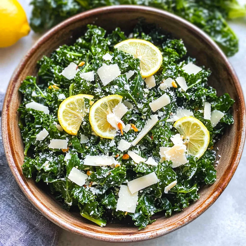Lemony Parmesan Kale Salad: Refreshing and Zesty Delight