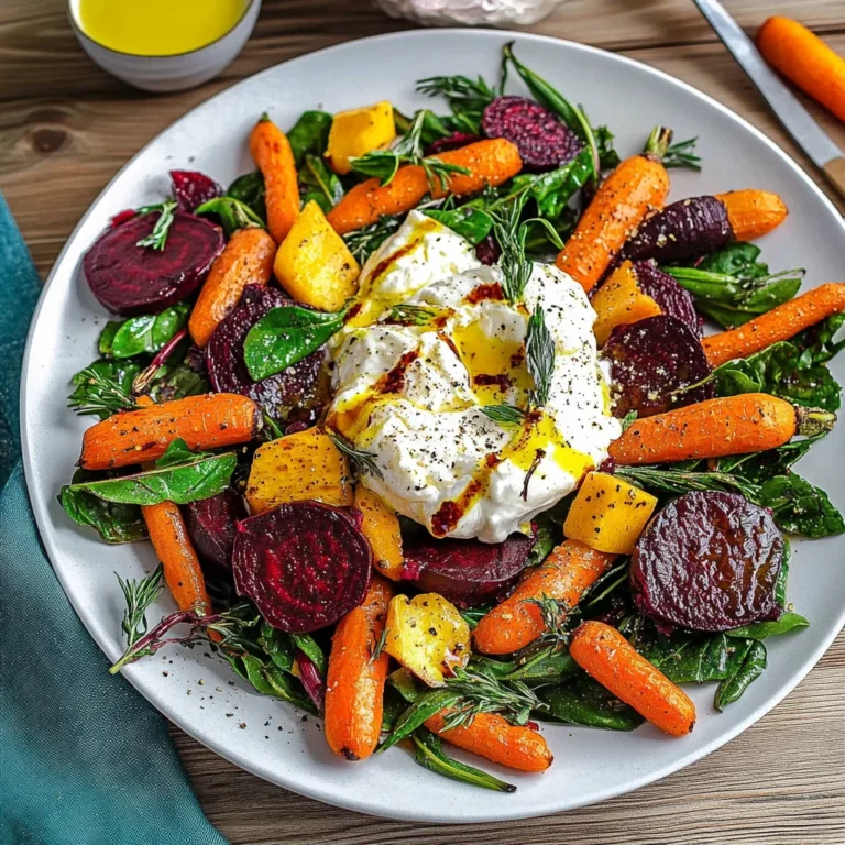Roasted Beets and Carrots Salad with Burrata: Colorful De…