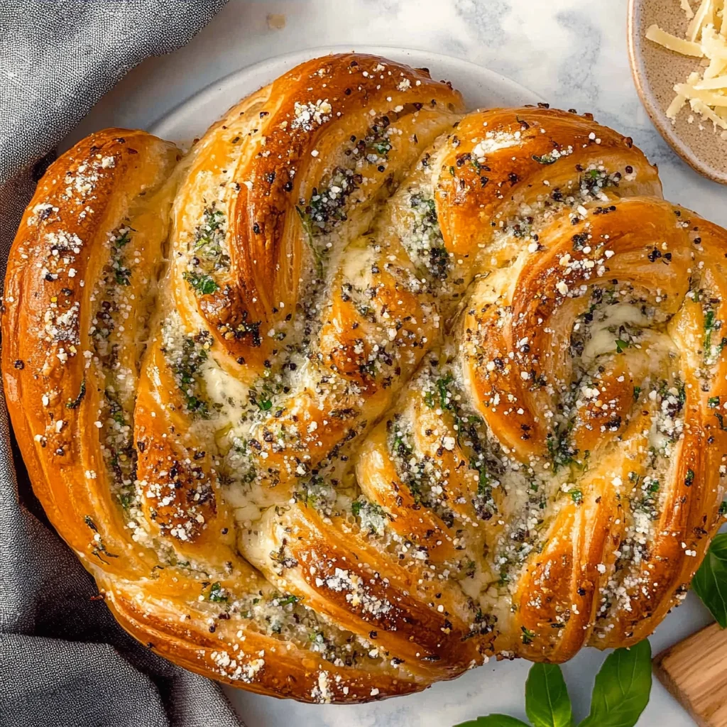 Swirled Garlic Herb And Cheese Bread: Comforting Delight