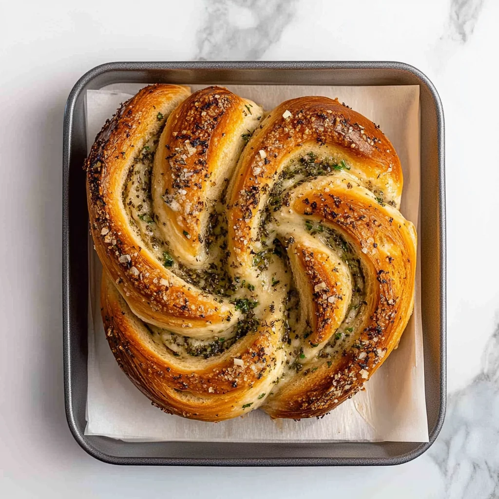 Swirled Garlic Herb And Cheese Bread: Comforting Delight