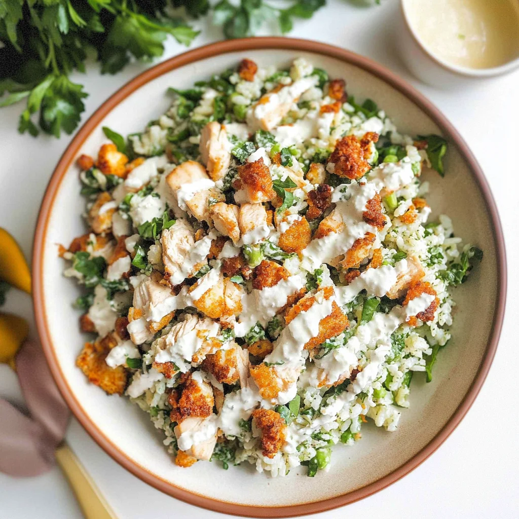 Chicken Caesar Crispy Rice Salad: Delightfully Crunchy