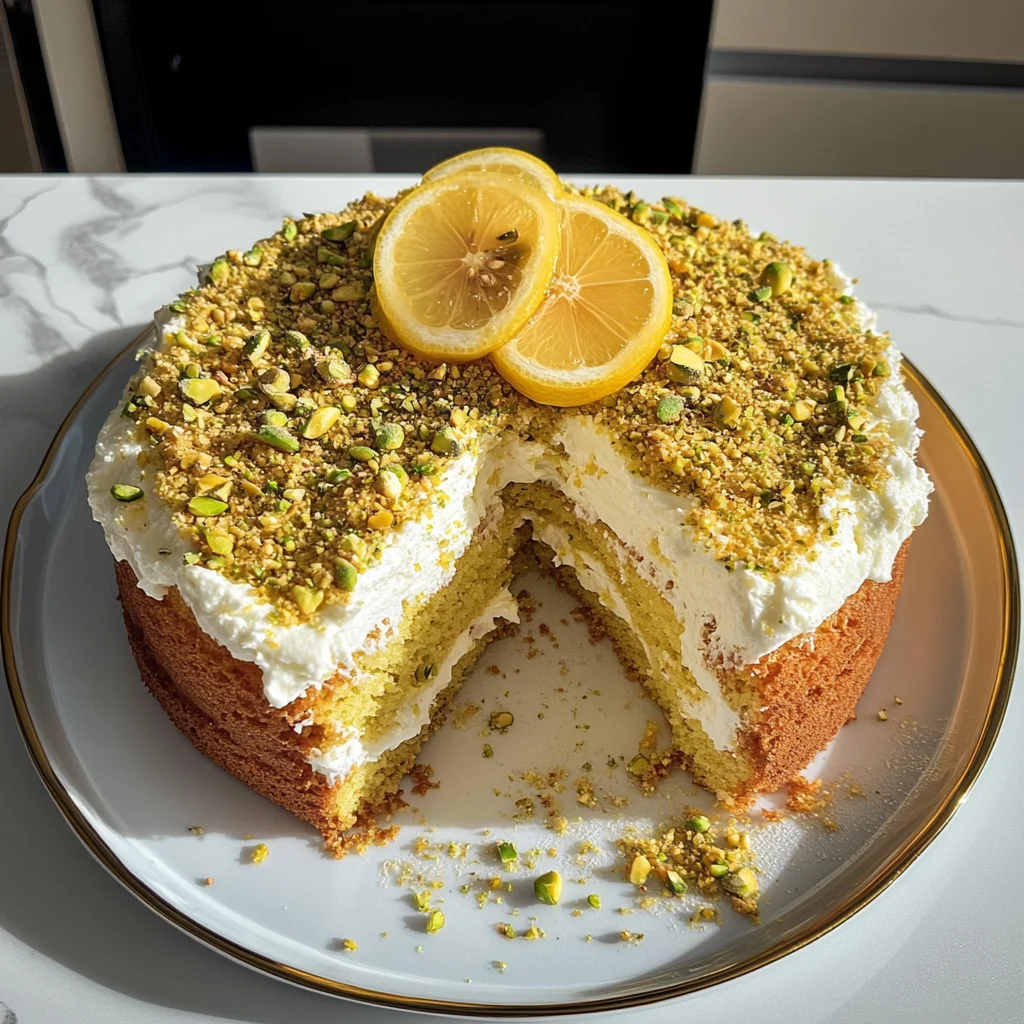 Lemon Pistachio Ricotta Cloud Cake: Light and Heavenly Treat
