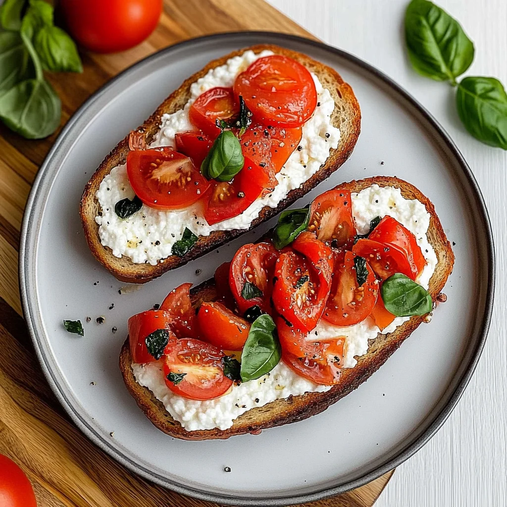 Tomato and Cottage Cheese Toast: Fresh and Creamy Delight